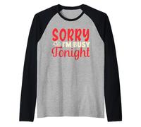 Sorry I'm Busy Tonight Voodoo Doll Shirt Women Men Halloween Raglan Baseball Tee