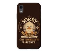 Sorry Im Cranky Terrible Seventies cranky Duck Retro Case for iPhone XR
