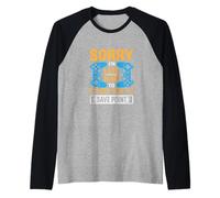 Sorry Im Late Had to Get to a Save Point Funny Gaming Quotes Raglan Baseball Tee