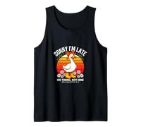 Sorry Im Late His Timing Not Mine Christian Duck Tank Top