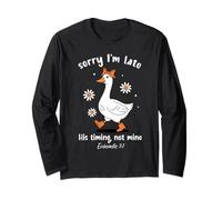 Sorry I'm Late His-Timing Not Mine Christian Goose Bible Long Sleeve T-Shirt