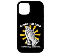 Sorry I'm late, His timing, not mine Funny Christian Pop Art Case for iPhone 12/12 Pro