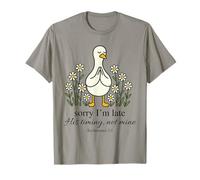 Sorry I'm Late His Timing Not Mine Funny Goose Christian T-Shirt