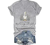 Sorry I'm Late His Timing Not Mine Shirt Ecclesiastes 3:1 Tee Christian Goose Short Sleeve T-Shirt