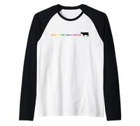 Sorry I'm Late I Saw a Cool Cow Farmer Retro Groovy Raglan Baseball Tee