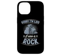Sorry I'm Late I Saw A Rock Sarcastic Introvert Joke Case for iPhone 14