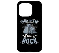 Sorry I'm Late I Saw A Rock Sarcastic Introvert Joke Case for iPhone 15 Pro
