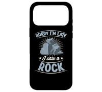 Sorry I'm Late I Saw A Rock Sarcastic Introvert Joke Case for iPhone 17 Pro Max