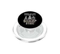 Sorry I'm Late I Saw A Sharp Stone Arrowhead Hunting PopSockets PopGrip for MagSafe