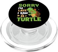 Sorry I'm Late I Saw A Turtle | Tortoise PopSockets PopGrip for MagSafe