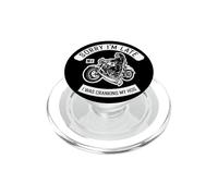 Sorry Im Late I Was Cranking My Hog (Art On Back) Biker Men PopSockets PopGrip for MagSafe