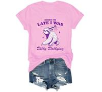 Sorry Im Late I was Dilly Dallying Shirt, Sorry Im Late I Didn't Want to Come Shirt, Funny Sloth T-Shirt Pink