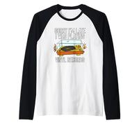 Sorry I'm Late I Was Playing Vinyl Records Raglan Baseball Tee