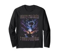 Sorry Im Late I was Pooping Funny Toilet Galaxys Cosmic Long Sleeve T-Shirt