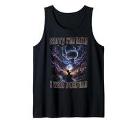 Sorry Im Late I was Pooping Funny Toilet Galaxys Cosmic Tank Top