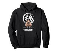 Sorry, I'm Late I was Trapped in The Void Capybara Zen Pullover Hoodie