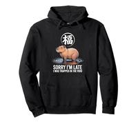 Sorry I'm Late I Was Trapped in the Void Cute Capybara Water Pullover Hoodie