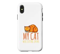 Sorry, I'm late, my cat sits on me Case for iPhone X/XS