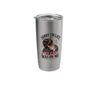 Sorry I'm Late My Cat was On Me Stainless Steel Insulated Tumbler