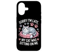 Sorry I'm Late My Cat Was Sitting On Me Animal Rescue Case for iPhone 17