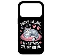 Sorry I'm Late My Cat Was Sitting On Me Animal Rescue Case for iPhone 17 Pro