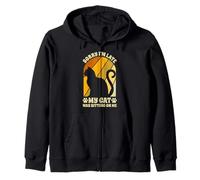 Sorry I'm Late My Cat Was Sitting On Me Funny Cats Zip Hoodie