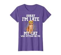 Sorry I'm Late My Cat Was Sitting On Me Orange Tabby Cats T-Shirt