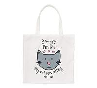 Sorry I'm Late My Cat Was Sitting On Me Regular Tote Bag