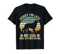Sorry I'm Late My Dog was Sitting On Me Australian Shepherd Value Graphic T-Shirt, Men, Black, S