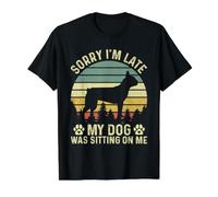 Sorry I'm Late My Dog was Sitting On Me Boston Terrier Value Graphic T-Shirt, Men, Black, M