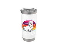 Sorry I'm Late My Great Pyrenees Vintage Barking Dog Lover Stainless Steel Insulated Tumbler