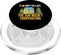 Sorry I'm Late The Sun Wasn't Cooperating Solar Fun PopSockets PopGrip for MagSafe