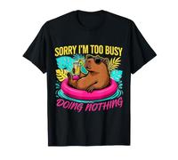 Sorry I'm Too Busy Doing Nothing Lazy Mood Puns - T-Shirt