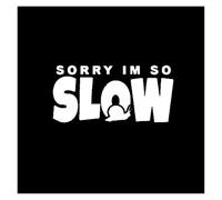 Sorry, I'm Too Slow. Snail Crawling Warning Original car Sticker JDM Rear Windshield Triangle Window Glass Sticker(White,20x9.5cm)