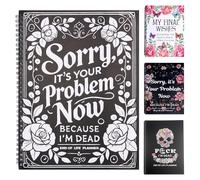 Sorry, It’s Your Problem Now, I’m Dead - Funny End of Life Planner UK Workbook & Organizer | Final Wishes Planner with Crucial Info for Loved Ones, Death Planners Book (Sorry-NEW)