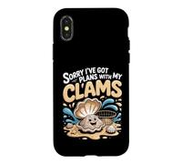 Sorry I've Got Plans With My Clams Clamming Seafood Case for iPhone X/XS