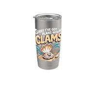 Sorry I've Got Plans with My Clams Clamming Seafood Stainless Steel Insulated Tumbler