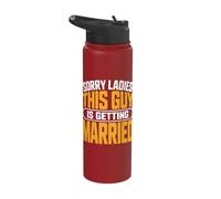 Sorry Ladies This Guy is Getting Married Groom Stainless Steel Insulated Water Bottle