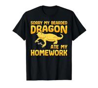Sorry My Bearded Dragon Ate My Homework Value Graphic T-Shirt, Men, Black, L