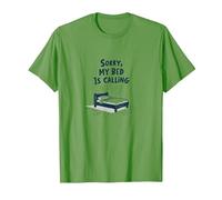 Sorry, My Bed is Calling | Don't Invite Me Afters T-Shirt, Men, Grass, 3XL