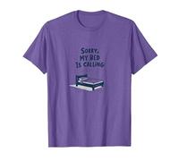 Sorry, My Bed is Calling | Don't Invite Me Afters T-Shirt, Men, Purple Heather, XXL