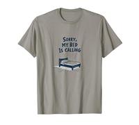 Sorry, My Bed is Calling | Don't Invite Me Afters T-Shirt, Men, Slate, XXL