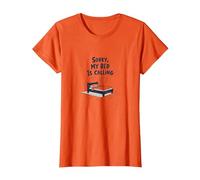 Sorry, My Bed is Calling | Don't Invite Me Afters T-Shirt, Women, Orange, XS