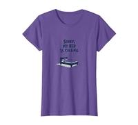 Sorry, My Bed is Calling | Don't Invite Me Afters T-Shirt, Women, Purple Heather, XXL