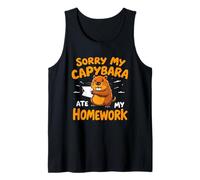 SORRY MY Capybara ATE MY HOMEWORK Capybara Cartoon Tank Top