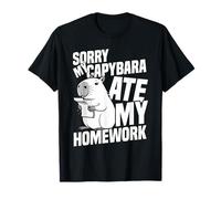 Sorry My Capybara ATE My Homework Funny Capybara Design T-Shirt