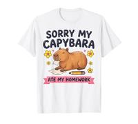 Sorry My Capybara Ate My Homework Funny Student T-Shirt