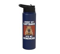 Sorry My Capybara Ate My Homework Stainless Steel Insulated Water Bottle
