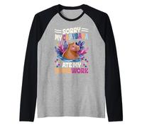 Sorry My Capybara Ate My Homework Water Pig Carpincho Raglan Baseball Tee