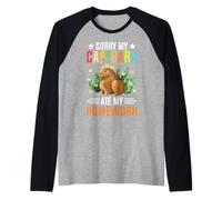 Sorry My Capybara Ate My Homework Water Pig Carpincho Raglan Baseball Tee